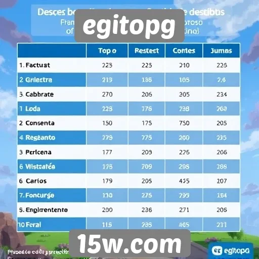 Desempenho do egitopg em comparação com concorrentes